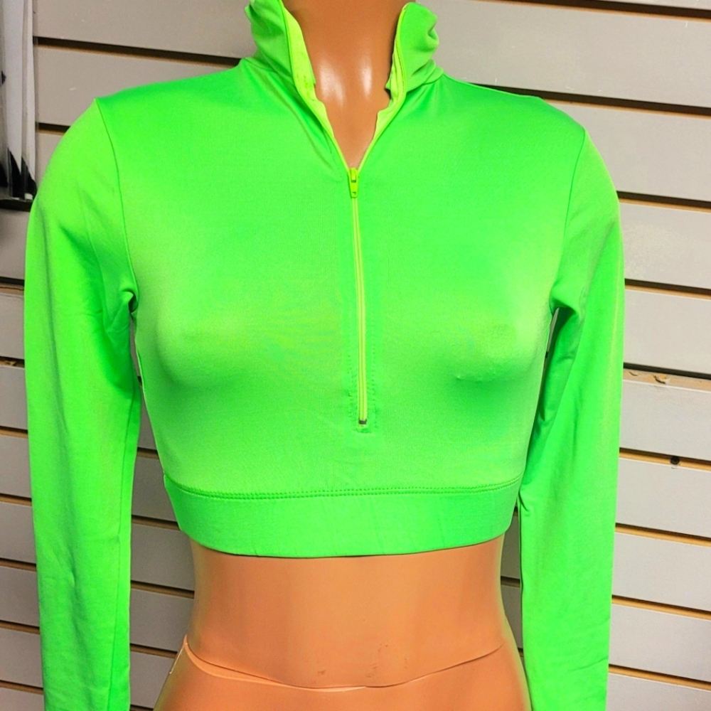 Mock Neck Crop Top
